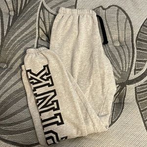 Victoria’s Secret PINK light grey joggers size small